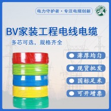 廠家批發BV線硬線銅芯家裝電線塑銅線 2.5平方4平方單芯銅芯電線